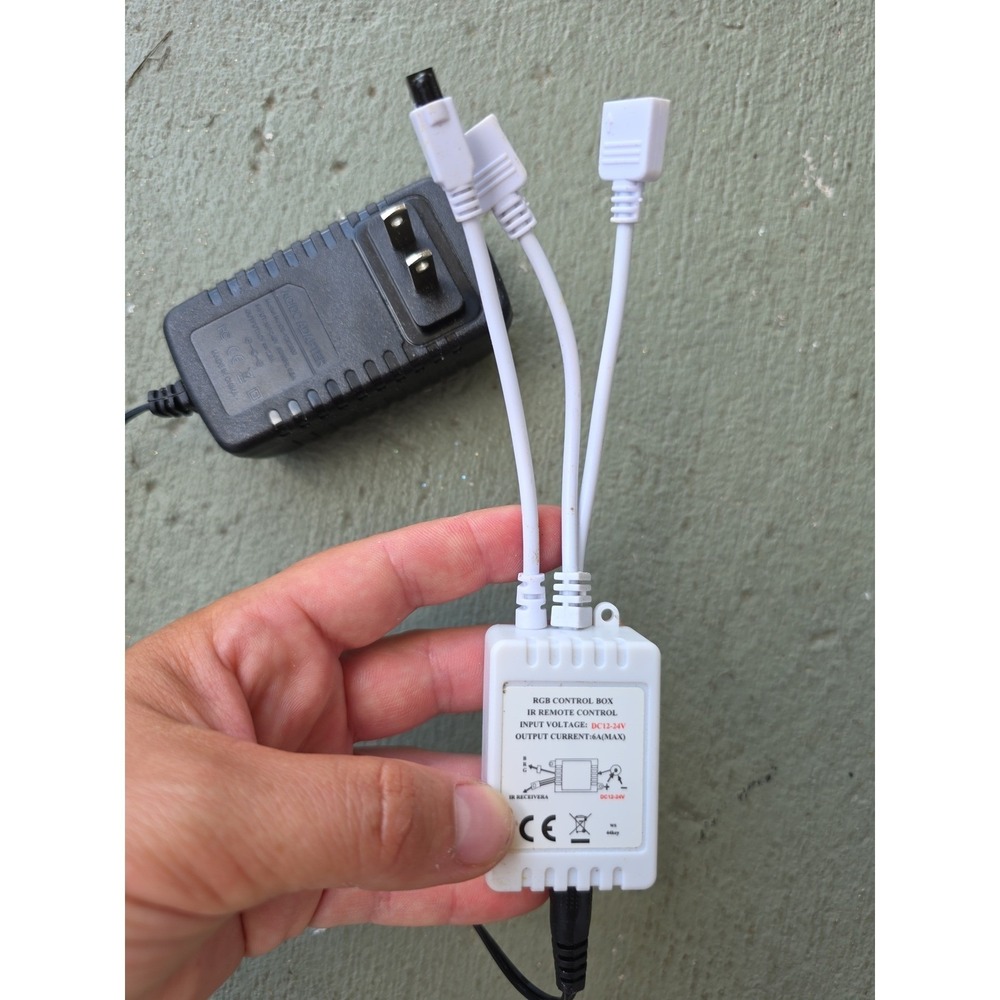 RGB LED Strip Light Controller IR Remote Control Box & 12V 2A Power Adapter E3 - Picture 9 of 10